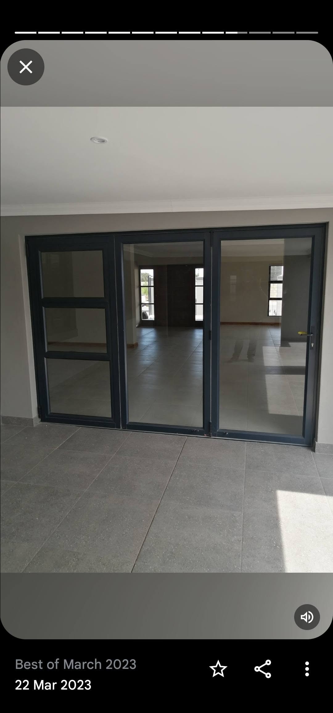 Black aluminium frame installation